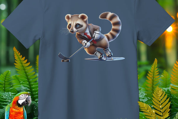 Raccoon Bandit Hockey Tee ~ a The Raccoon Was Always Going To Play Hockey pick