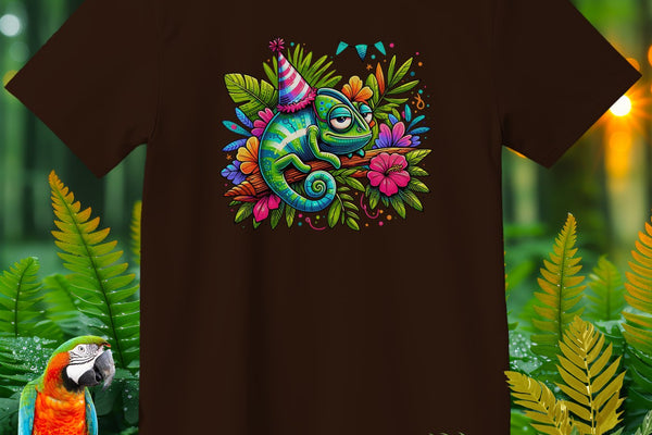 Birthday Gecko Tee ~ a The Gecko Turned Up To Its Own Party pick