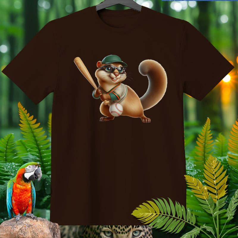 Chipmunk Basehitter Tee ~ a A Chipmunk Walks Up To The Plate pick