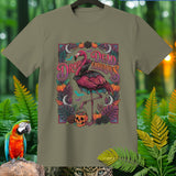 Flamingo Halloween graphic with 