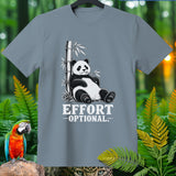 Panda resting against bamboo with 