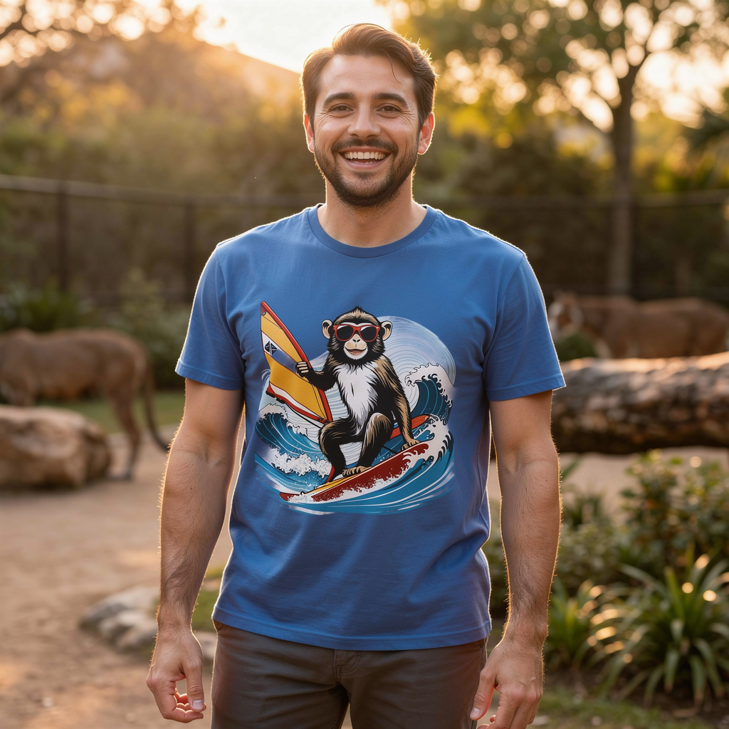 lifestyle scene ~ Surfing Monkey Waves  ~ T-Shirt