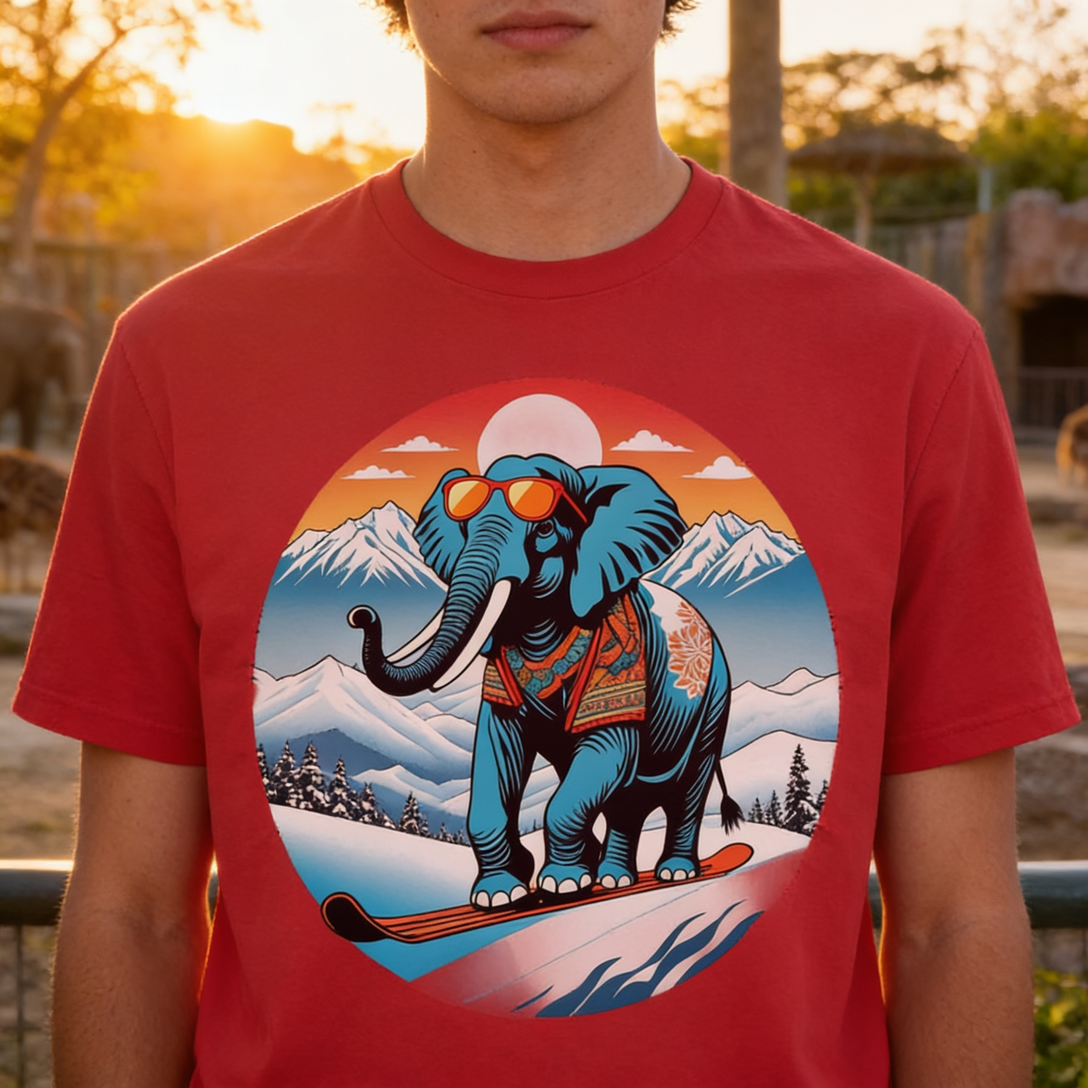 lifestyle scene ~ Elephant Vibes  ~ T-Shirt