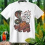 Snake with Halloween candy and "Pick Your Poison" text on a white t-shirt.