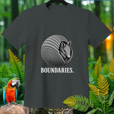 Dark grey t-shirt with an armadillo design and 