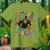 Gorilla in witch hat with 