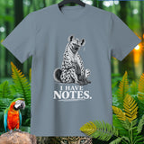 T-shirt with hyena graphic and text 