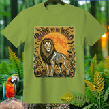 Lion skeleton graphic with 
