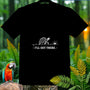 Black t-shirt with a tortoise walking towards a sunrise and the text "I'LL GET THERE."