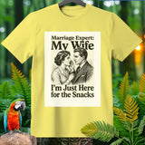Yellow t-shirt with text 