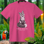 Pink t-shirt with graphic of a fox and text "TWO STEPS AHEAD."