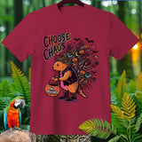Burgundy t-shirt with porcupine design: 