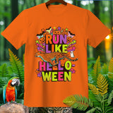 Orange t-shirt with 