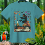 Bear with mouse and pumpkins, says 