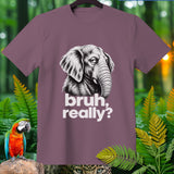 T-shirt with elephant graphic and text 